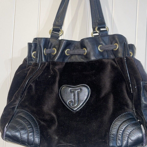 Vintage Juicy Couture Tasche Braune Samt Geldbörse Scottie Dog Daydreamer Bow Y2K