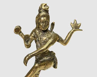 Estatua del Señor Shiva, Baile de Shiva, Estatua de Bronce, Estatuilla del Señor, Shiva danzante hindú, Dios hindú