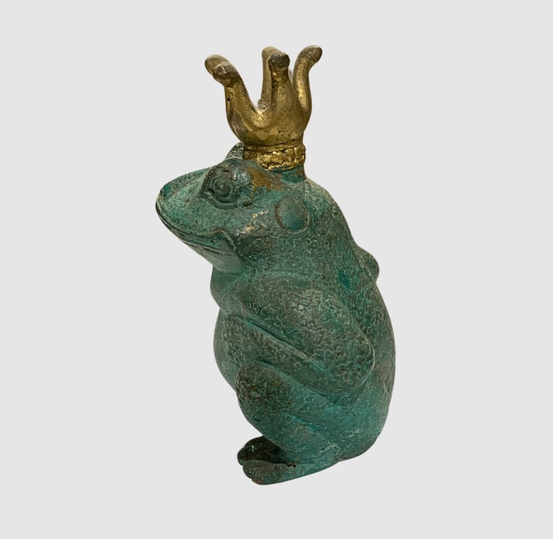 King Frog Bronze Statue, Bronze Frog, Animal Statue, Frog Statue, Animal Figurine, Gift for Him, Birthday Gifts, Unique, Handmade, Art image 6
