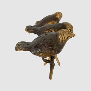 Three Birds Statue, Bronze Statue, Animal Figurine, Love Bird, Bronze Animal, Birthday Gift, Unique, Office Decor, Gift Idea, Bird Statue zdjęcie 6