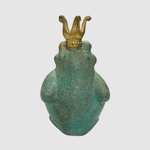 King Frog Bronze Statue, Bronze Frog, Animal Statue, Frog Statue, Animal Figurine, Gift for Him, Birthday Gifts, Unique, Handmade, Art image 4