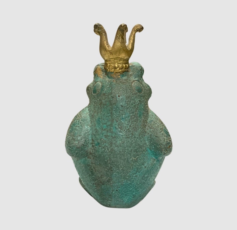 King Frog Bronze Statue, Bronze Frog, Animal Statue, Frog Statue, Animal Figurine, Gift for Him, Birthday Gifts, Unique, Handmade, Art image 4