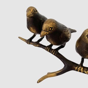 Three Birds Statue, Bronze Statue, Animal Figurine, Love Bird, Bronze Animal, Birthday Gift, Unique, Office Decor, Gift Idea, Bird Statue zdjęcie 2