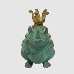 King Frog Bronze Statue, Bronze Frog, Animal Statue, Frog Statue, Animal Figurine, Gift for Him, Birthday Gifts, Unique, Handmade, Art image 5