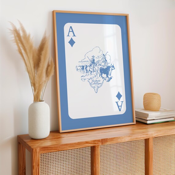ヴィンテージ カウボーイ トランプ アートプリント | ウエスタン