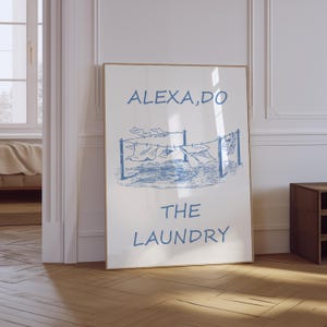 Vintage Laundry Print | Funny Laundry Room Poster | Minimalist Home Decor | Laundry Room Decor | Mid Century Modern Art | Laundry Poster