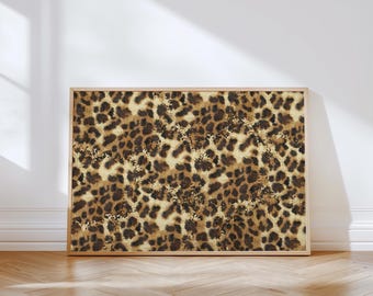 Leopard Print Poster | vintage Maximalist Animal Pattern Physical Print