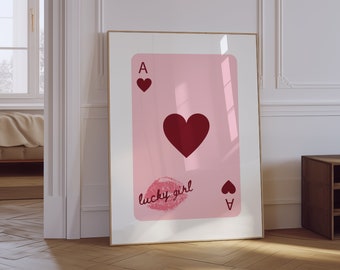 Ace of Hearts Print | Lucky Girl Dorm Decor (Digital Download)
