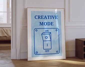 Creative Mode Print | Retro Light Switch Wall Art (Digital Download)