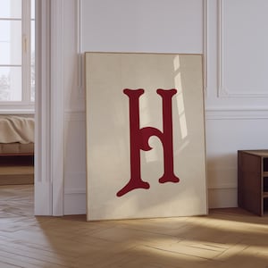 Buchstabe H Poster: Physischer Anfangsdruck