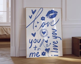 Love Typography Art Print | Valentine's Day Poster (Digital Download)