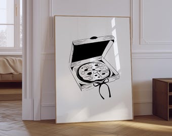 Pizzakeukenprint | Muurkunst Italiaans eten (digitale download)