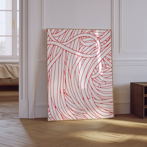 Art mural de nouilles | Impression ramen | Impressions murales esthétiques pour cuisine | Impression alimentaire minimaliste | Décoration murale cuisine rétro | Poster Ramen de cuisine japonaise
