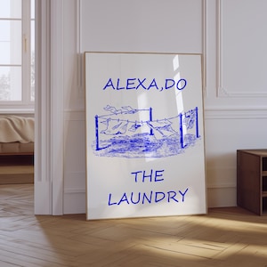 Vintage Laundry Print | Funny Laundry Room Poster | Minimalist Home Decor | Laundry Room Decor | Mid Century Modern Art | Laundry Poster