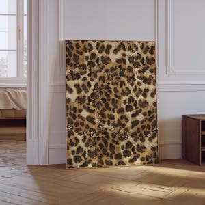 Leopard Wall Art | Maximalist Wall Decor | Cheetah Wall Art | Aesthetic Apartment Girly Poster | Leopard Pattern Poster | Physical Print