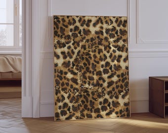 Leopard Print Poster | Maximalist Animal Pattern Wall Art