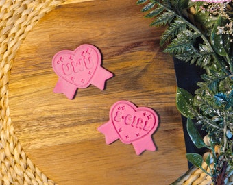 2 E-Girl Cookie Cutter Set | UwU Heart Shaped Cute Cookie Cutter & Stamp Set | Gamer Girl Gift | Funny Quote Cookies | Party Cookies