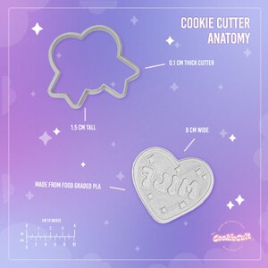 Milf Heart Cookie Cutter Set / Divertido regalo de panadero para ella / Party Cake Embosser Stamp Set / Cookie Making DIY Kit Badge Heart Biscuit Set imagen 7