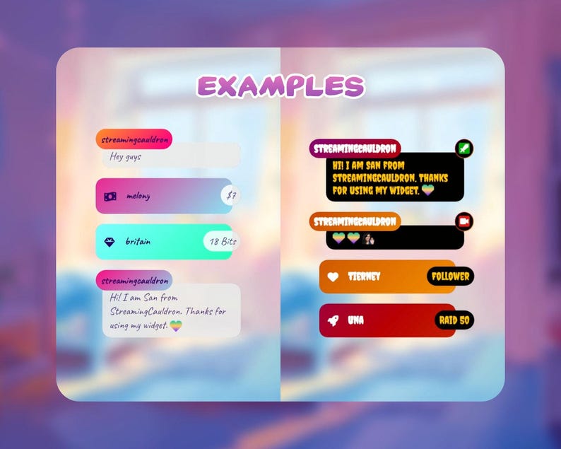 Customizable Chat Widget for Twitch Streamers | Animated Chatbox ...