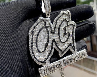 Iced Out Bling CZ Letter Original Gangster Pendant