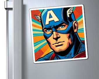 Magnete in stile pop art di Capitan America The Avengers