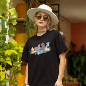 Cute Cat Group T-Shirt – Aesthetic Kitty Graphic Tee | Kawaii Cat Lover Gift Shirt