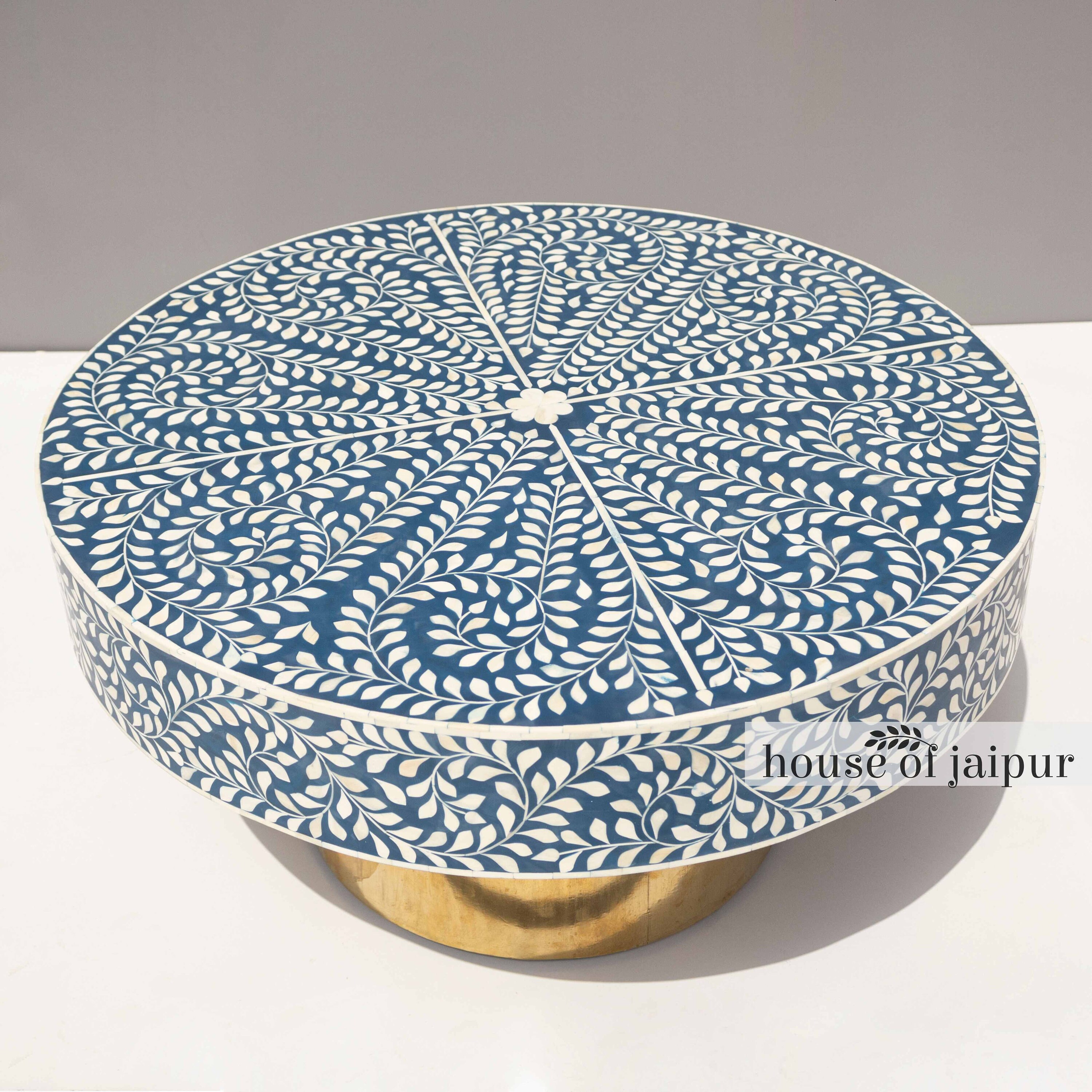 Bone Inlay Coffee Table, Round Bone Inlay Coffee Table - Etsy