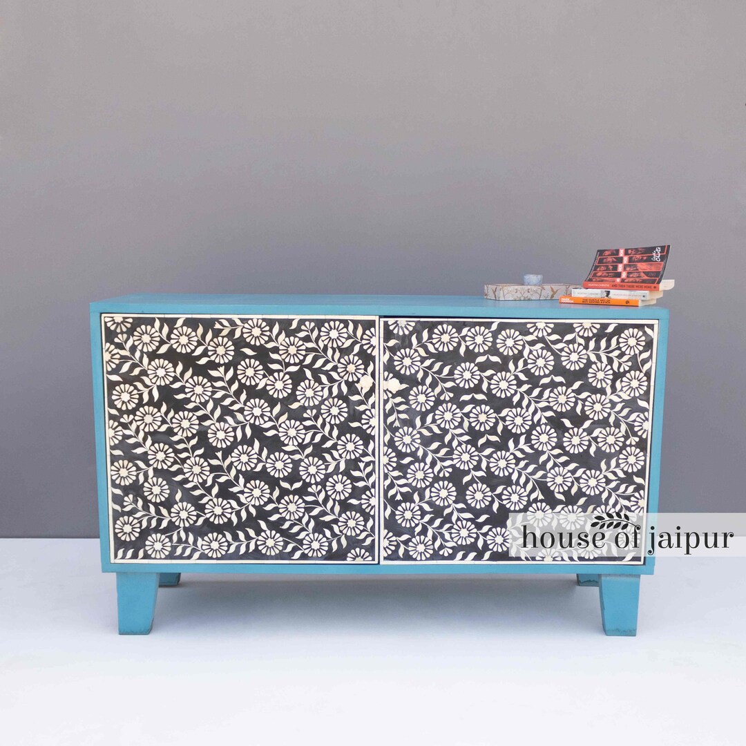 Bone Inlay Cabinet, Bone Inlay Buffet, Bone Inlay Storage Cabinet, - Etsy