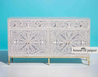 Bone Inlay Buffet, Bone Inlay Cabinet,