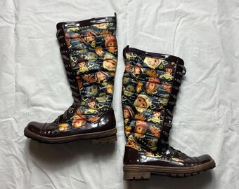 Women's brown multi boots