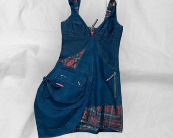 Robe Marithé & François Girbaud Bleue - Haut Voile, Bas Structuré Taille 40 Occasion Très Bon état