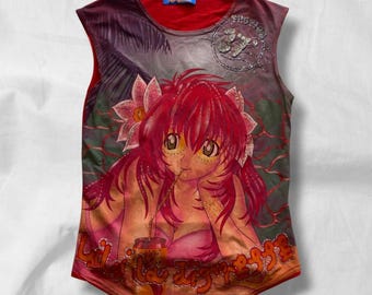 Women's multi red Vests