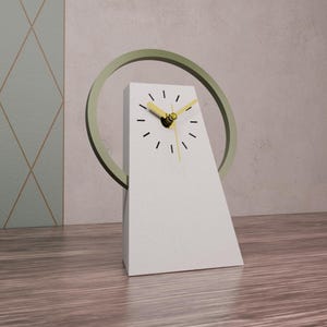 MONOLITH - Orologio da tavolo | Orologio da tavolo analogico con movimento al quarzo continuo | Orologio da tavolo minimalista, design pulito