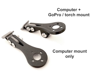 Supporto per attacco manubrio in plastica/titanio per ciclocomputer Scott Foil Aero 1.5, Syncros RR 1.5, 2.0 e 2.5, St-R100-AL, St-R300-AL, Garmin, Wahoo, Bryton e Giant.