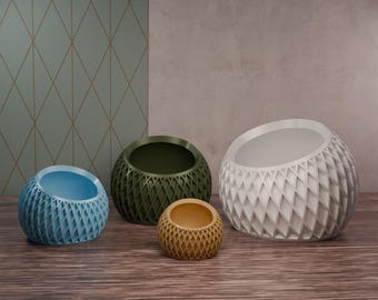 ARLECCHINO - indoor flowerpot | planter | refined geometric pattern | minimalist contemporary design | flower pot orchids, plam tree, ficus