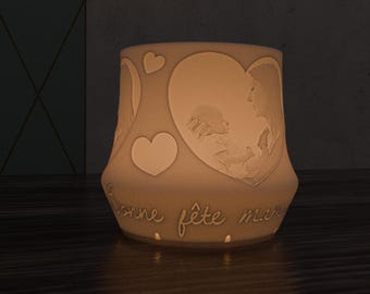 PHOTO FOR YOU - Personalized candle holder | tealight candle pot | gift for mother's or father's day, valentine, wedding anniversary