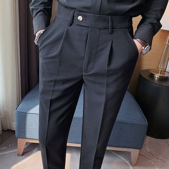 Double Pleated Single Buckle Trousers – Labour Union