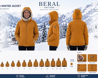 Beral Pattern | Women’s Winter Jacket & Coat Sewing Patterns