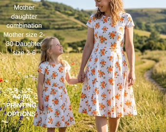 Mother daughter combination Mother size 2-30 Daughter size 2-6