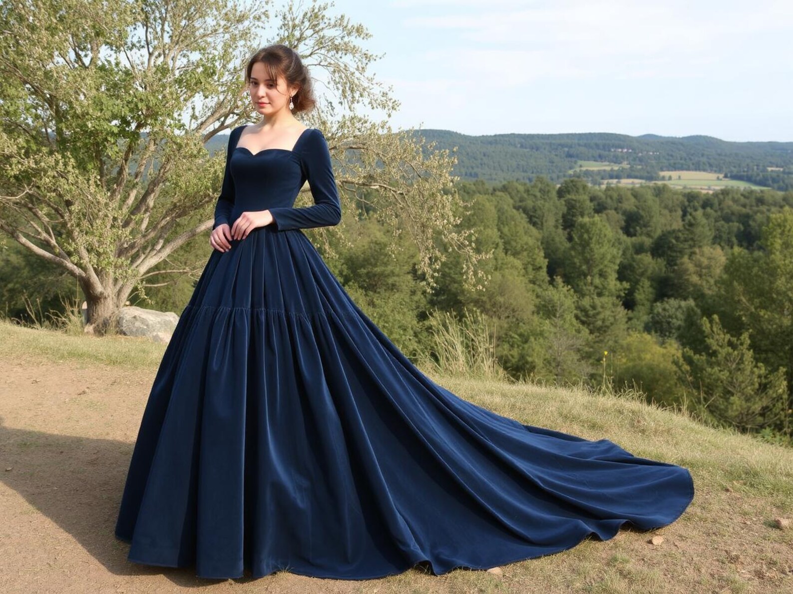 Midieval Prom Puffy Prom Dress|renaissance,medieval Dress|celtic Dress|ankle Dress|a0 ...