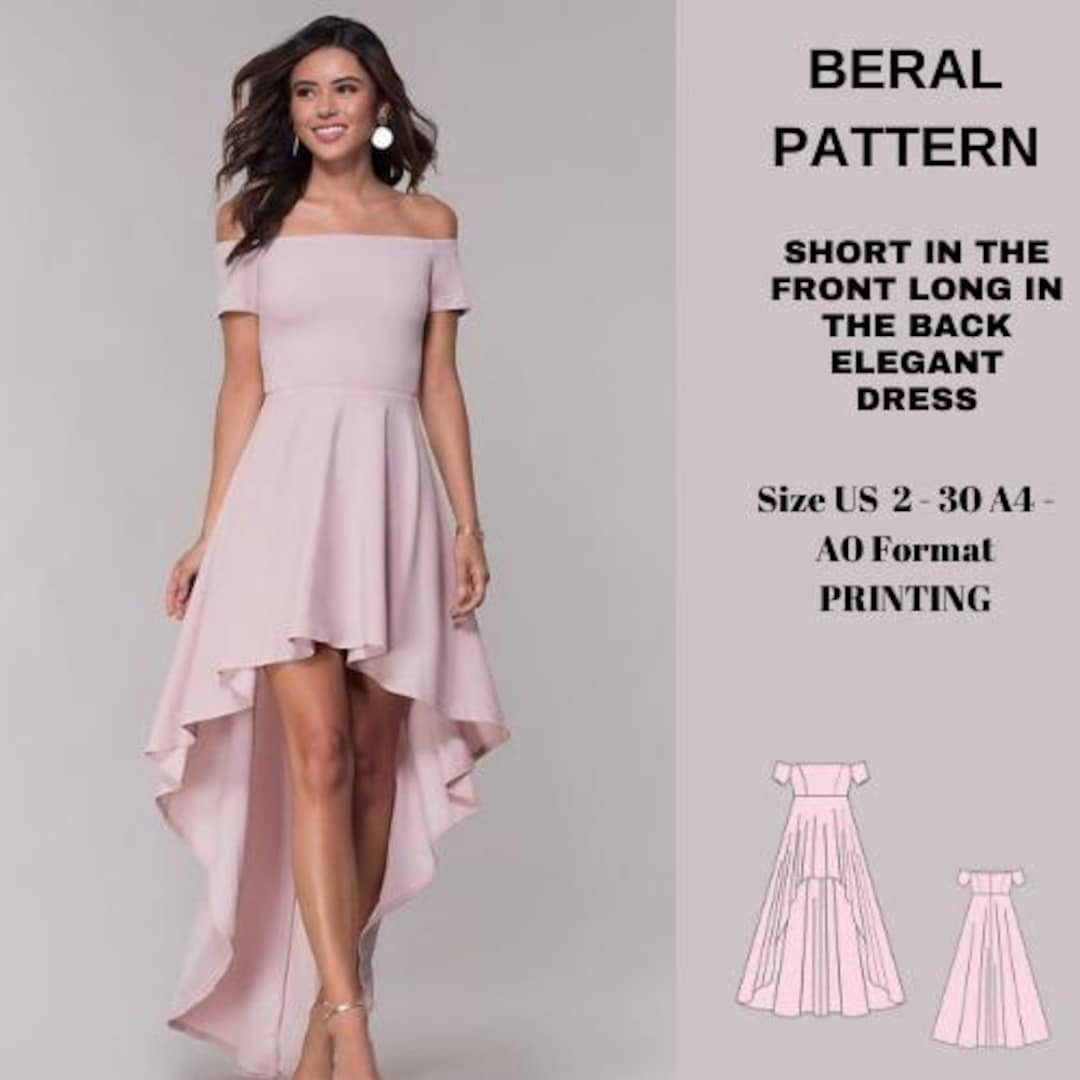 Short Front and Long Back Pink Dress|low Strap Dress|elegant Dress  Desing/stylish Dress for Special Occasions/|a0 A4 US Latter| US 2 to 30 -  Etsy