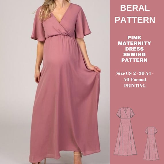 Maternity Dress Pattern|summer Maternity Dress| Dress for Pregnant Women|  A0 A4 US Latter| US 2 to 30 - Etsy
