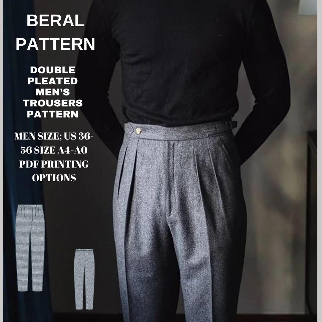 Double pleated pants - Etsy 日本 Double pleated pants - Etsy 日本