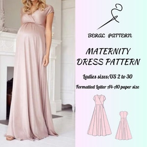 maternity dress pattern|summer maternity dress| dress for pregnant women| A0 A4 US latter| US 2 to 30