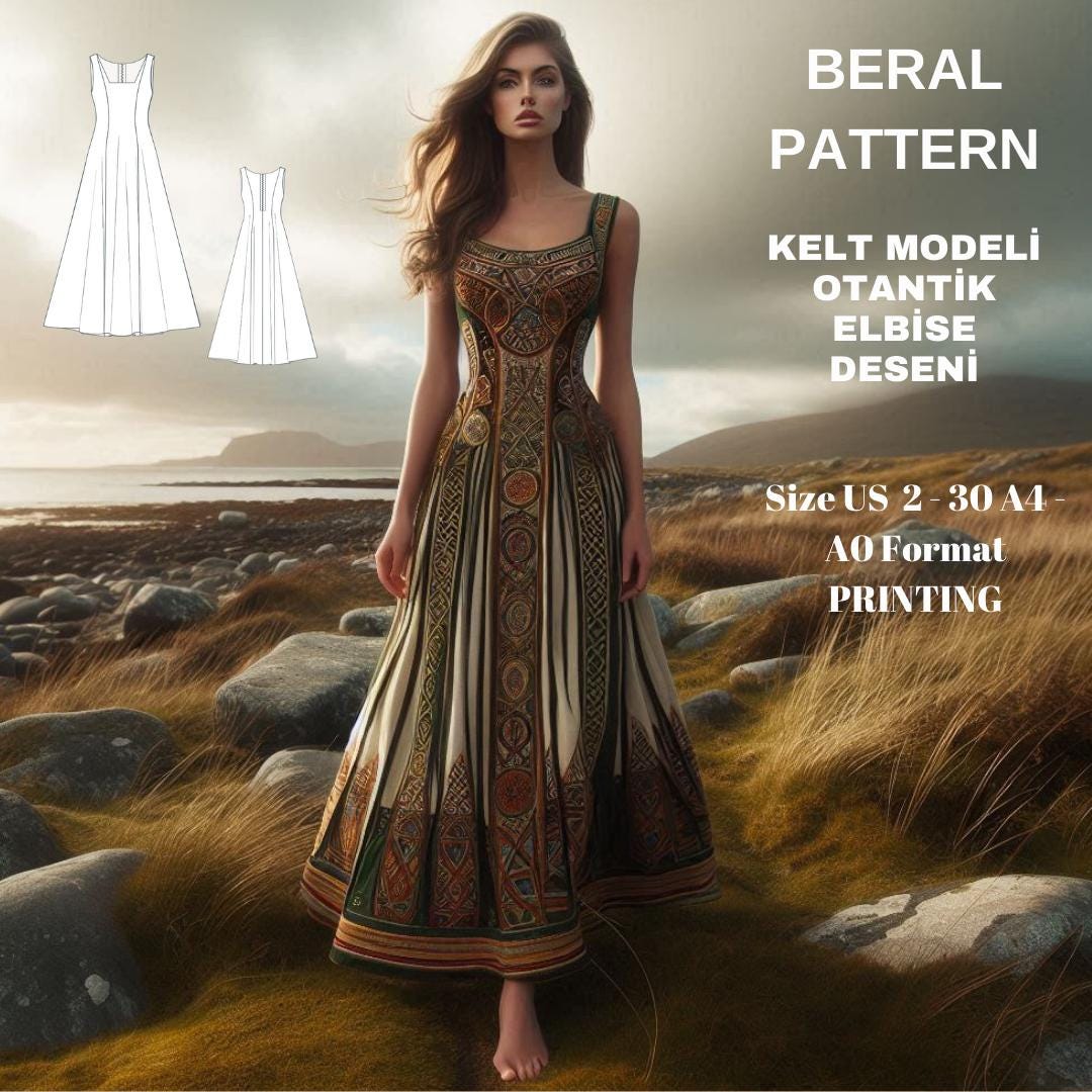 Celtic Linen Dress - Etsy