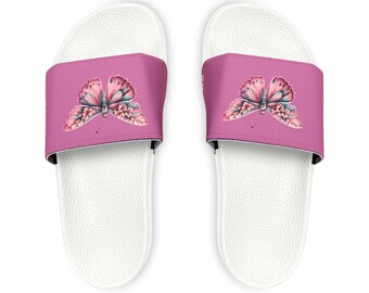 Women's Butterly Slides / Slippers With Name And Date