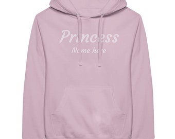 Womens Personalised Custom Princess Hoodie Add Your Name Gift