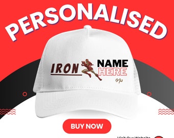 Personalise Your Own Iron-Man Trucker Snapback Hat Gift for Adults & Juniors