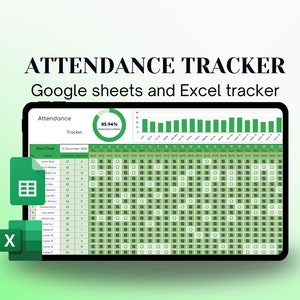 Excel Aanwezigheidstracker Schoolaanwezigheid Wekelijkse aanwezigheid Aanwezigheidstabel Afwezigheidstracker Afwezigheidstracker leerling Aanwezigheid werknemer