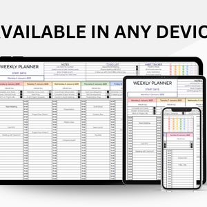 EDITABLE To-do List Excel Template Daily Weekly Monthly Annually Task ...